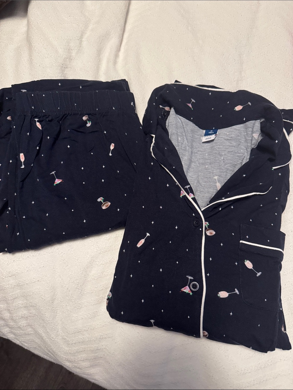 Old Navy PJ set holiday cocktail